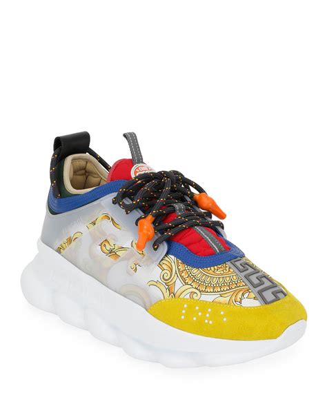 versace chain reaction sneakers mens on sale|versace chain reaction price.